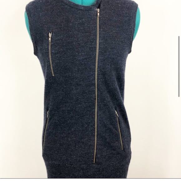 J brand Chatelet wool blend navy zipper dress - Picture 5 of 13